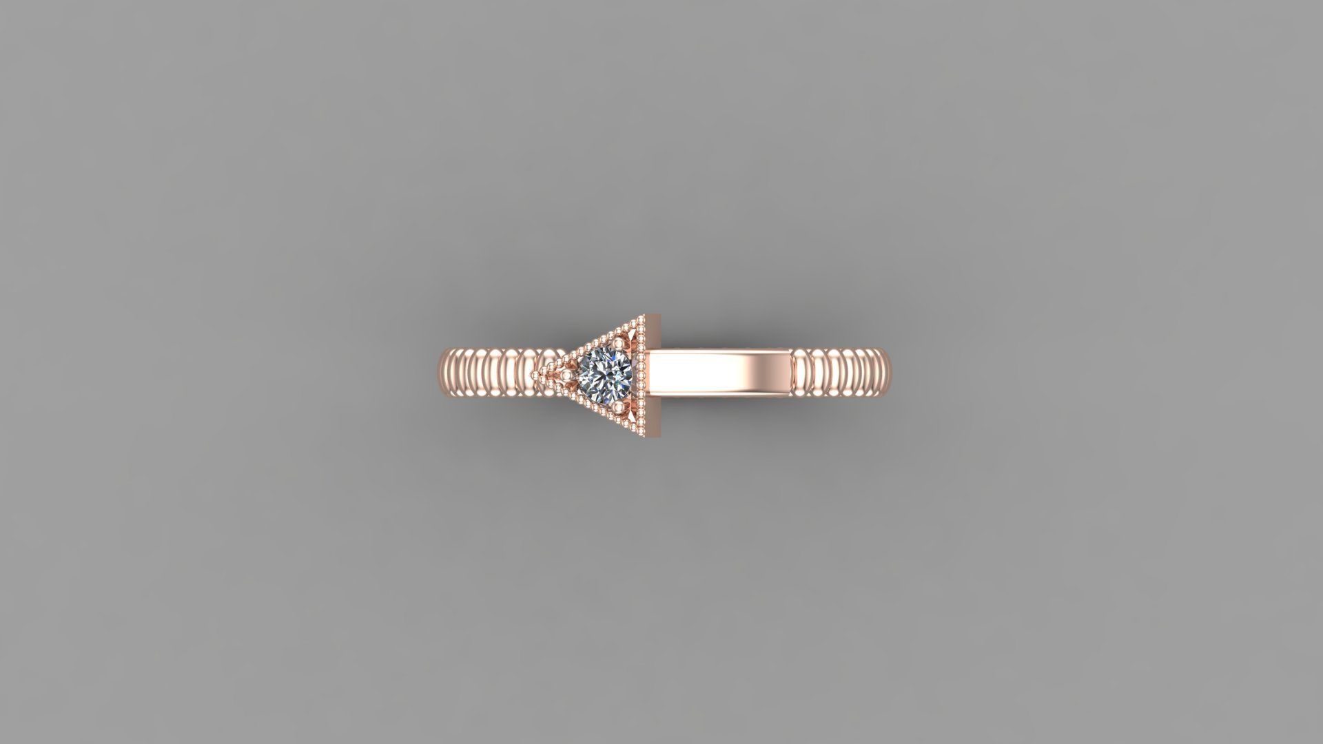 Diamond Ring  Cad SR40 3D print model_4