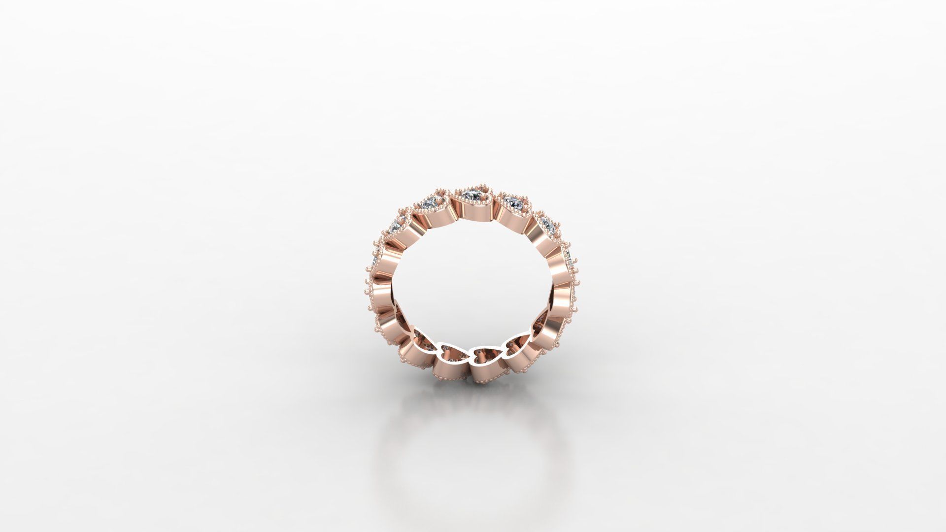 Diamond Ring  Cad SR34 3D print model_3