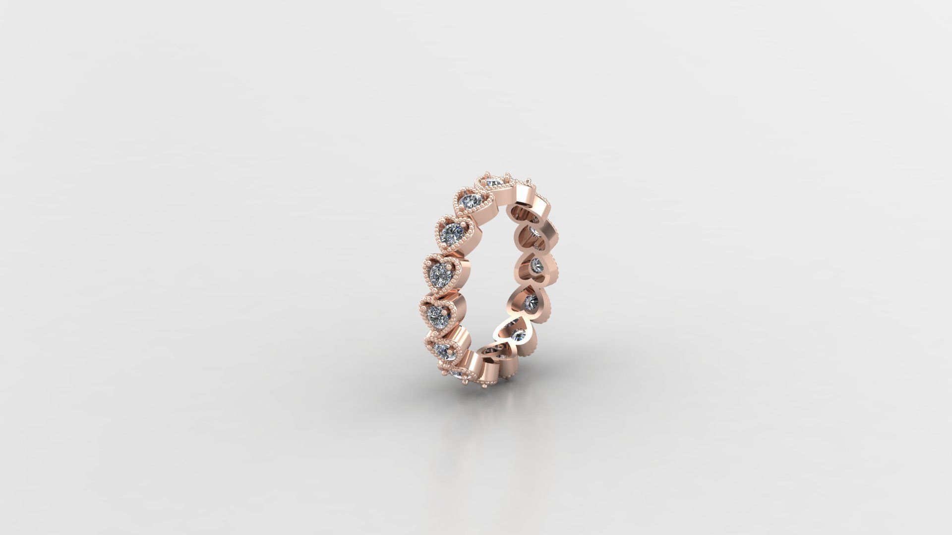 Diamond Ring  Cad SR34 3D print model_1
