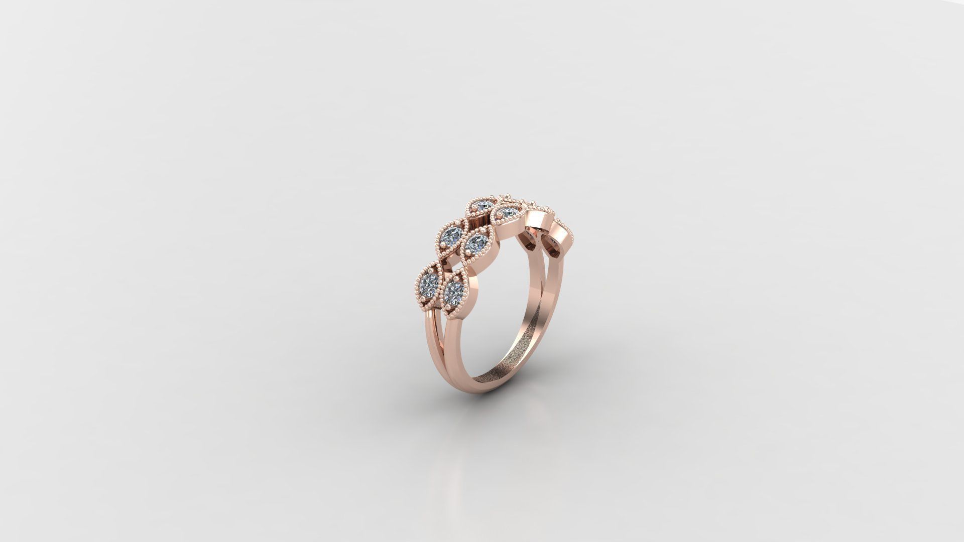 Diamond Ring  Cad SR22 3D print model_2