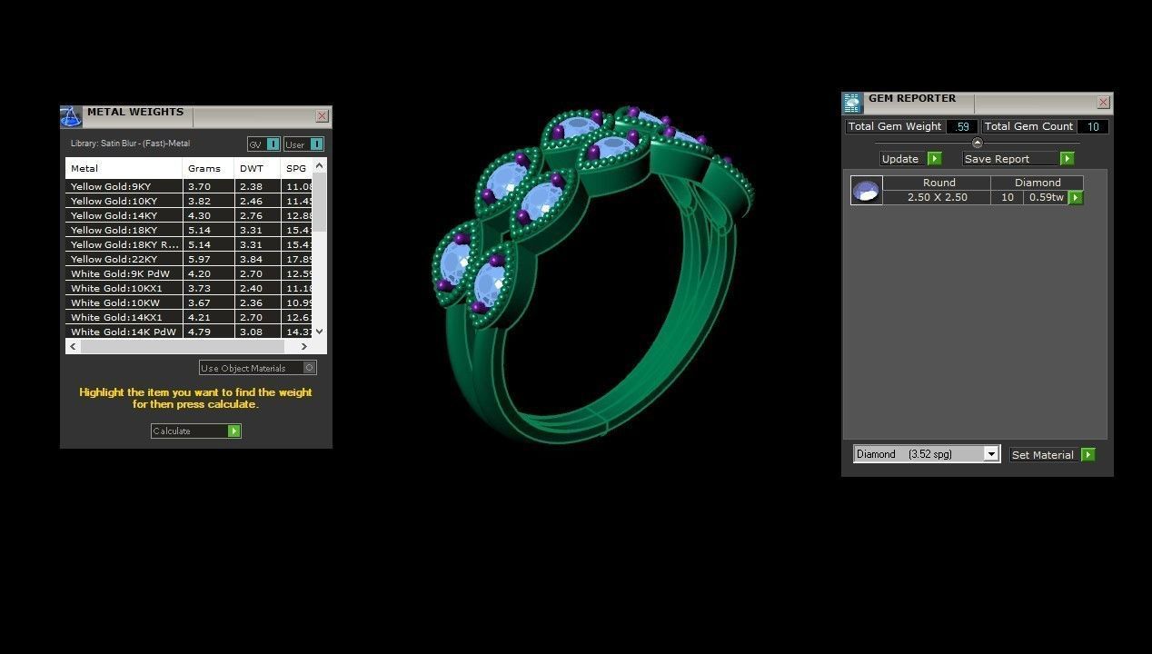Diamond Ring  Cad SR22 3D print model_7