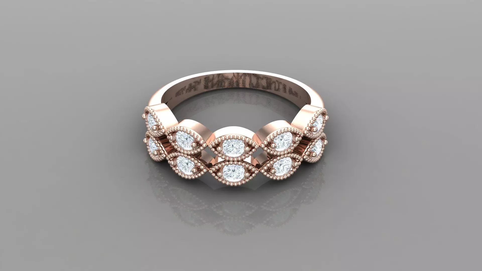 Diamond Ring  Cad SR22 3D print model_0