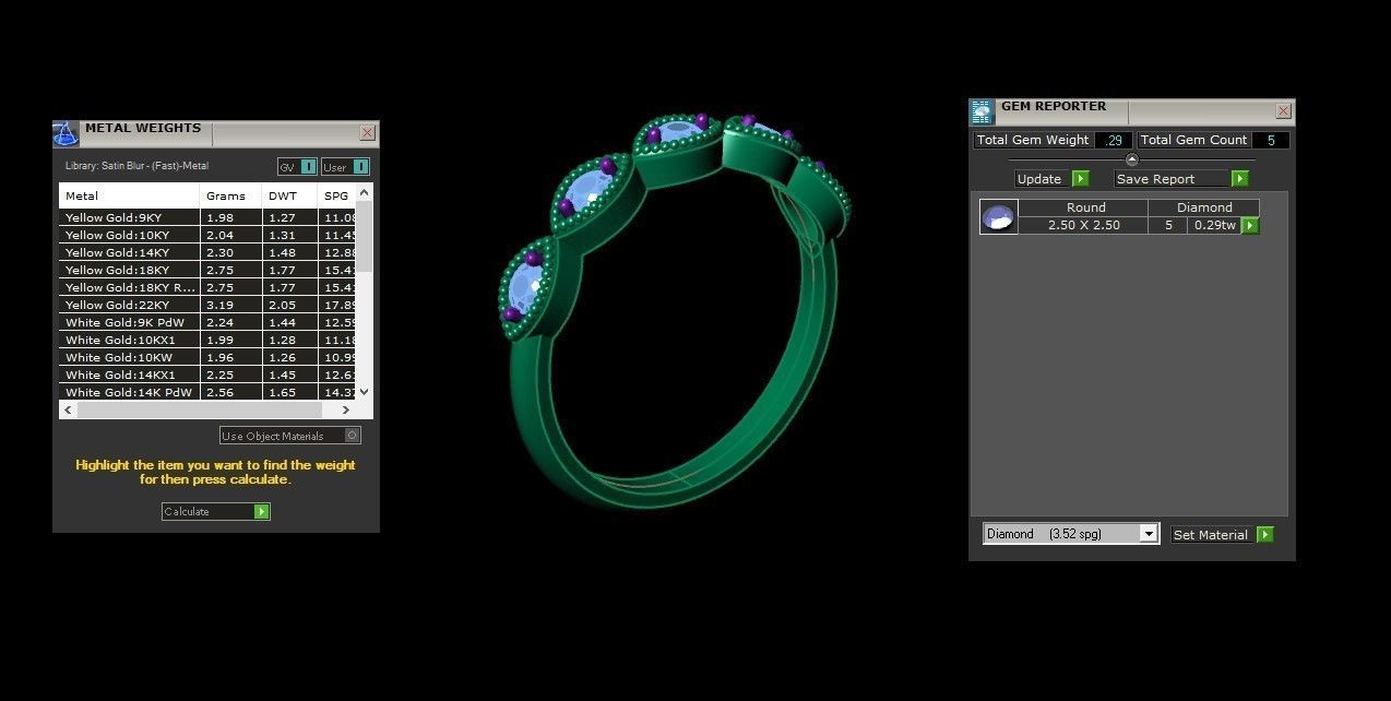 Diamond Ring Cad SR21 3D print model_6