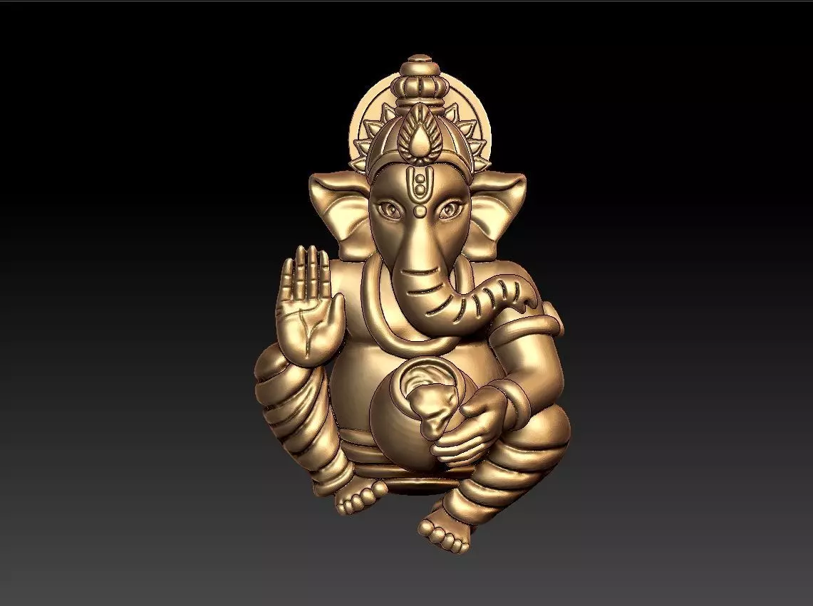 VINAYAGAR PENDENT 3D print model_0