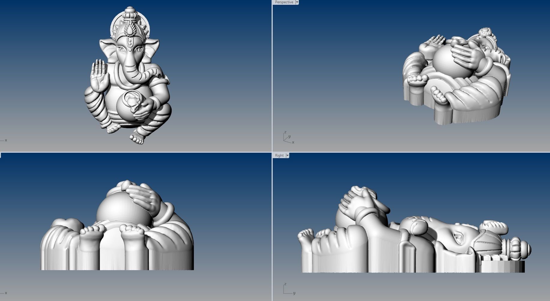 VINAYAGAR PENDENT 3D print model_1