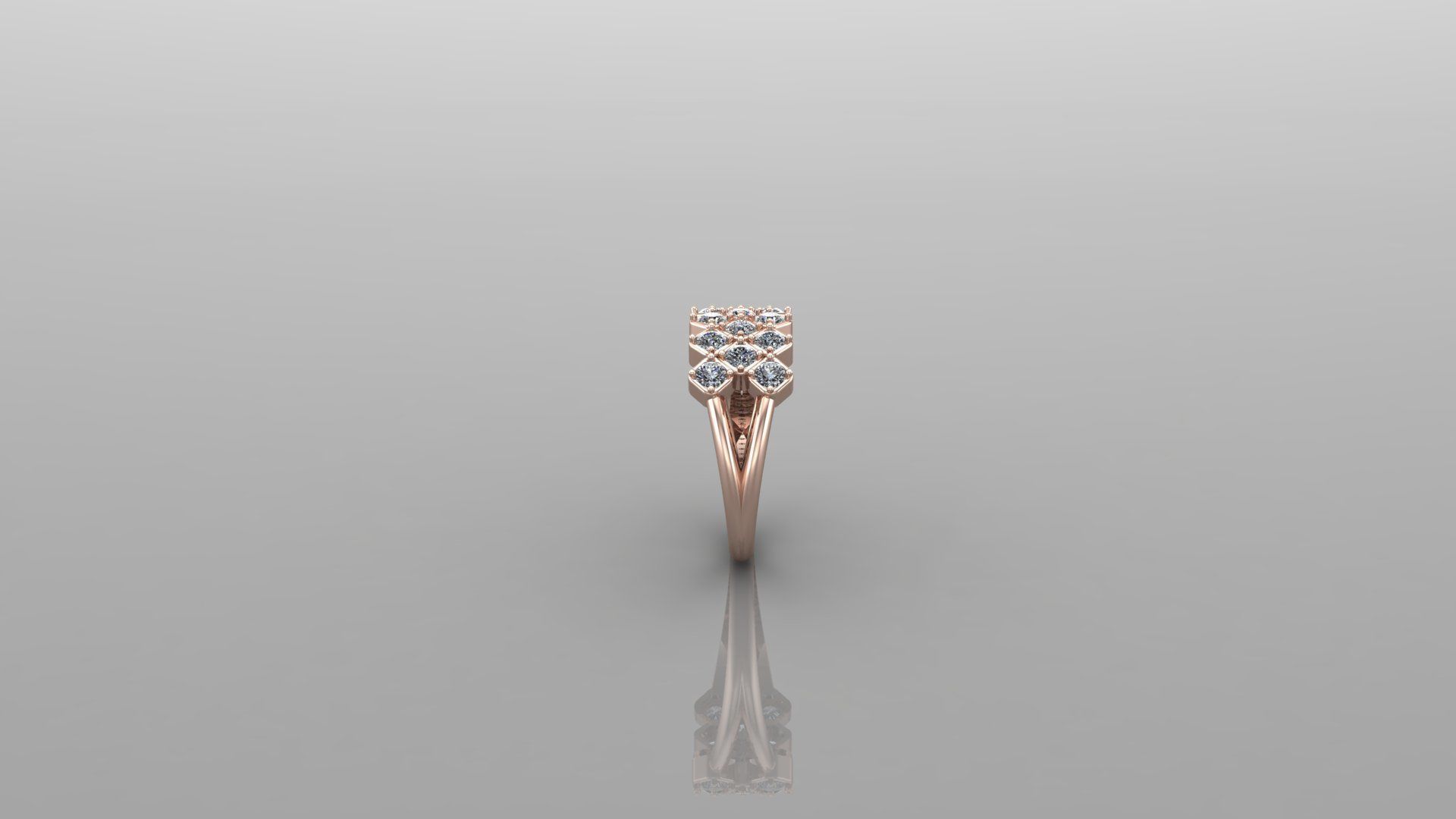 Diamond Ring  Cad SR14 3D print model_2