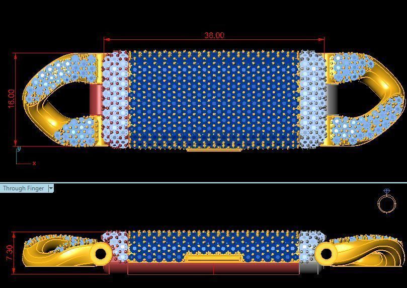 Lock cuban16mm 3D model_5