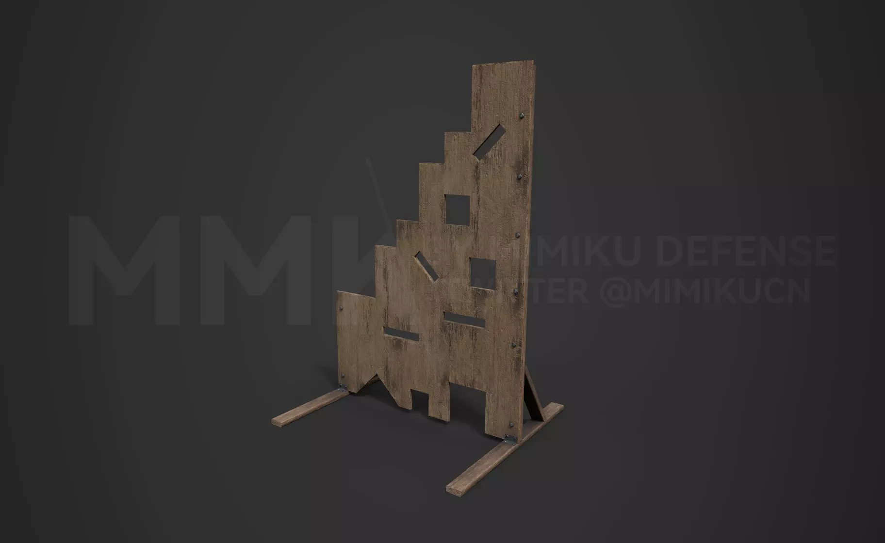 V-Tac Barricade 9-HOLE Police military training with props Low-poly 3D model