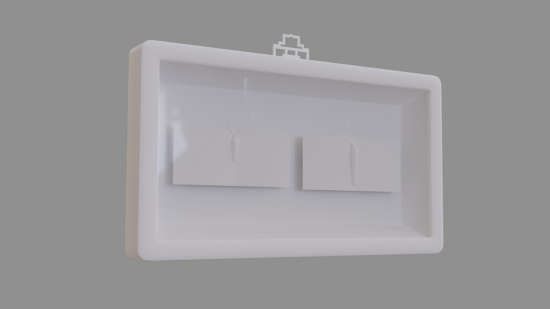 Display Case with two butterflies 3D model_2