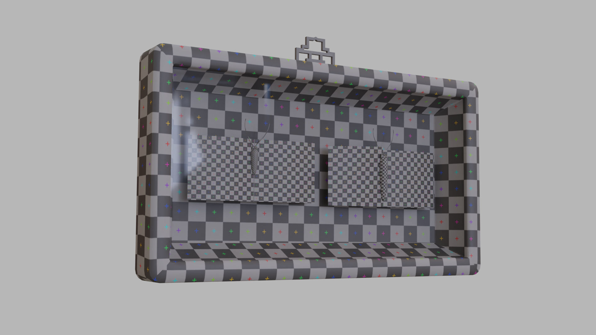 Display Case with two butterflies 3D model_3