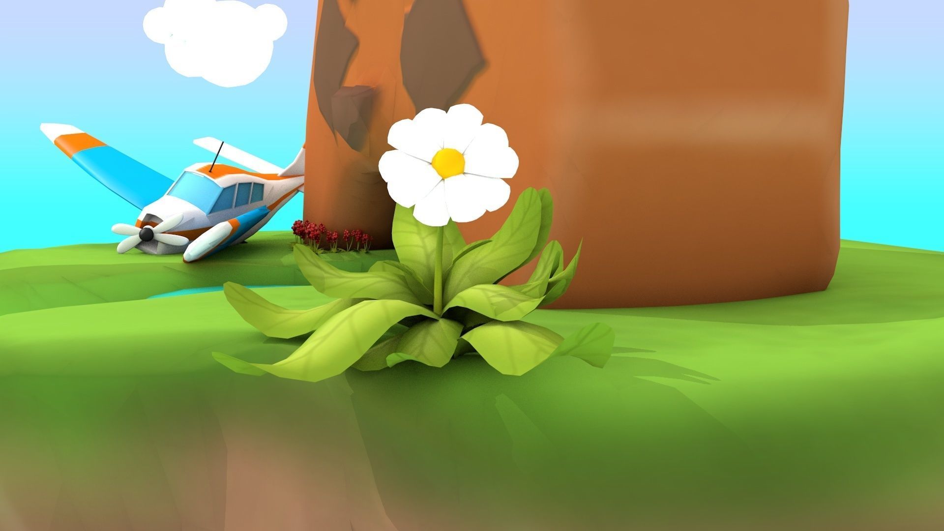 Island Environment - Landscape Low-poly 3D model_13