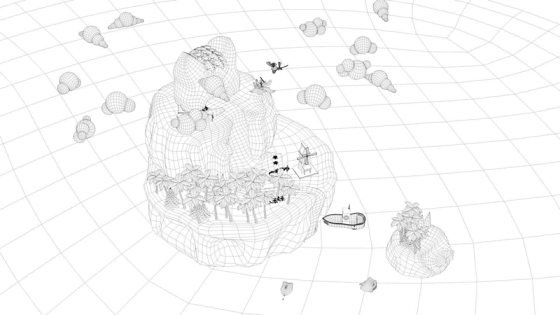 Island Environment - Landscape Low-poly 3D model_20