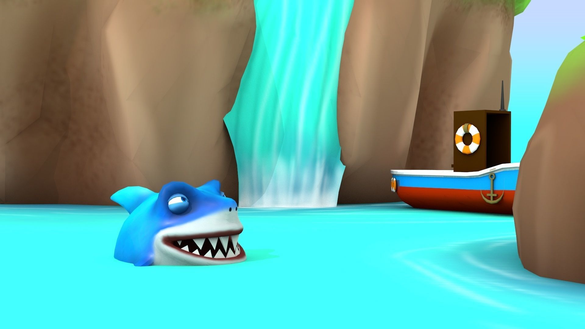 Island Environment - Landscape Low-poly 3D model_4