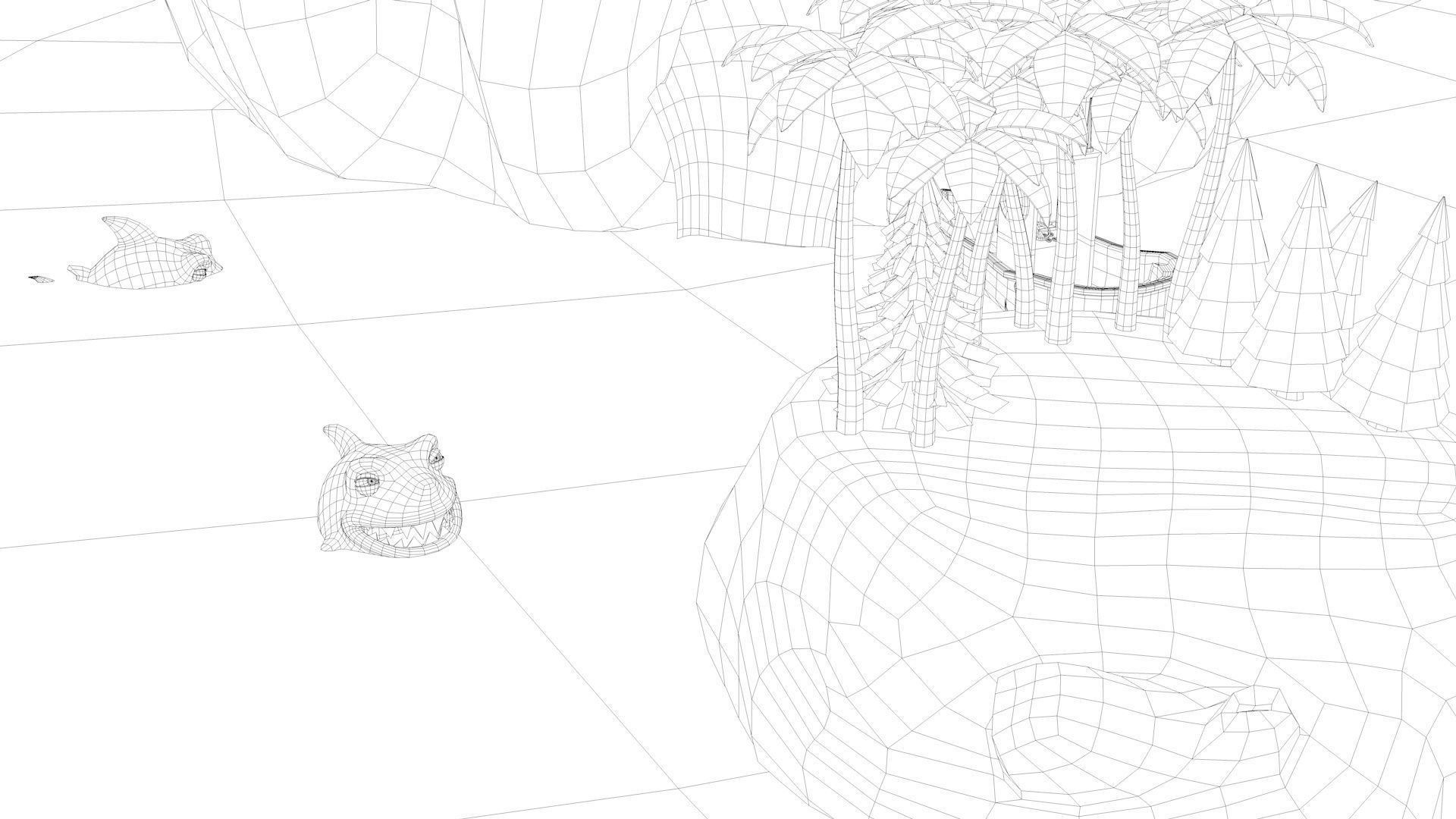 Island Environment - Landscape Low-poly 3D model_21