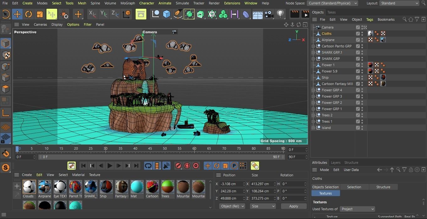 Island Environment - Landscape Low-poly 3D model_16