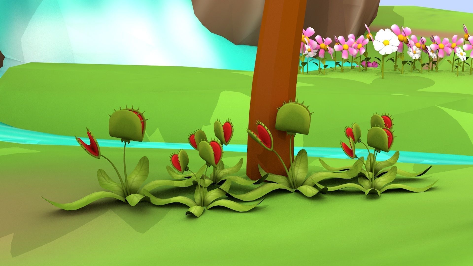 Island Environment - Landscape Low-poly 3D model_9