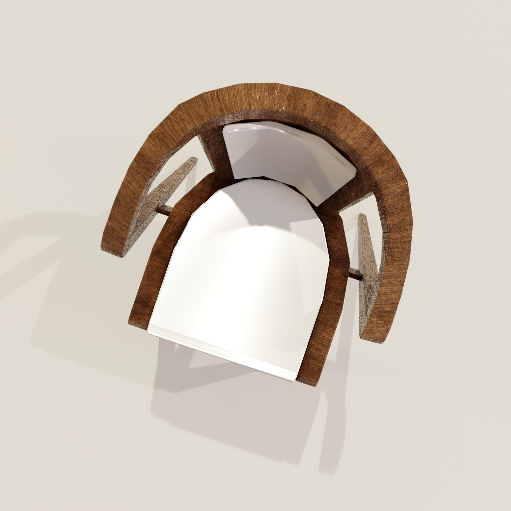 Wooden Chair Free low-poly 3D model_3