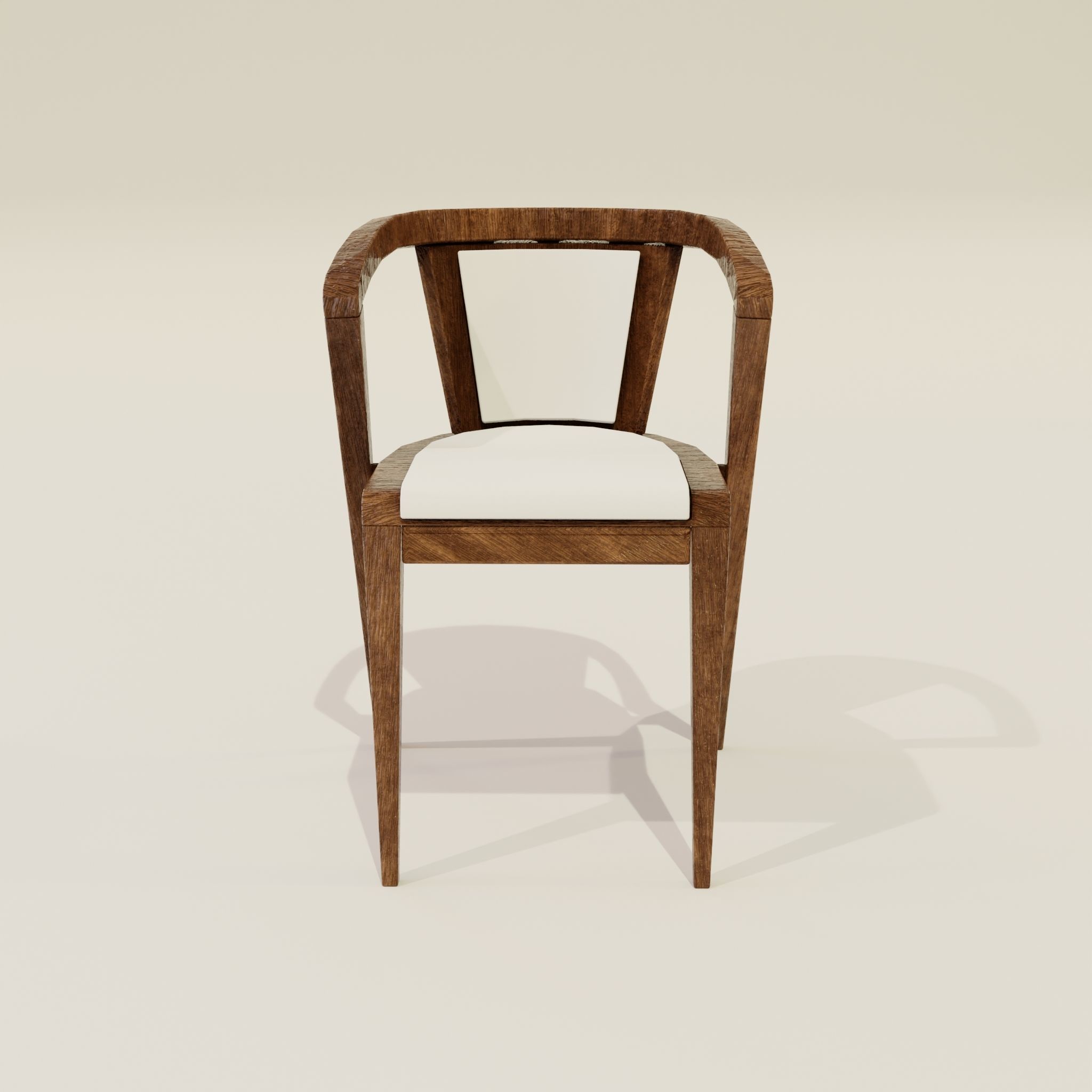 Wooden Chair Free low-poly 3D model_2