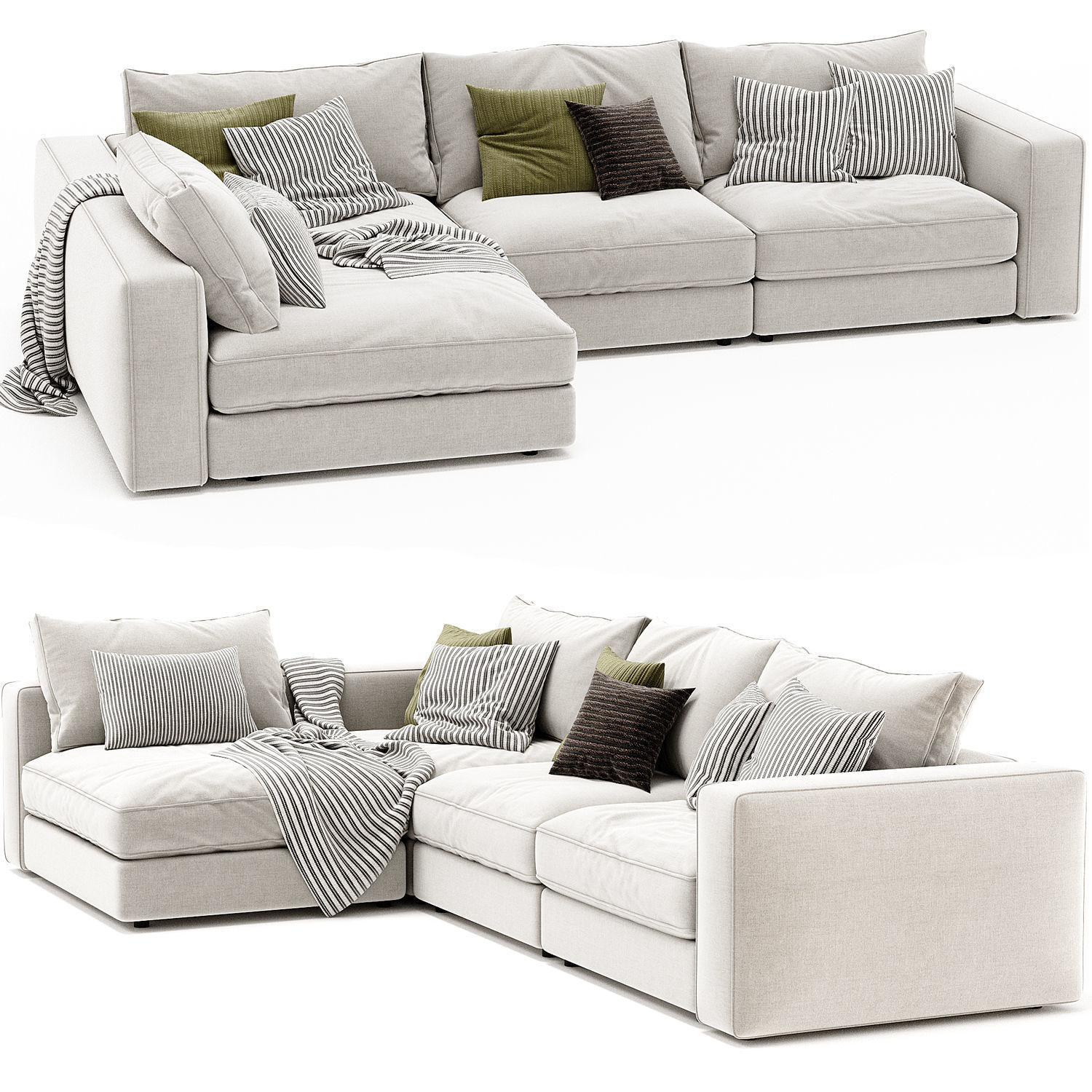 Blanche Soho Sofa 3D model_2