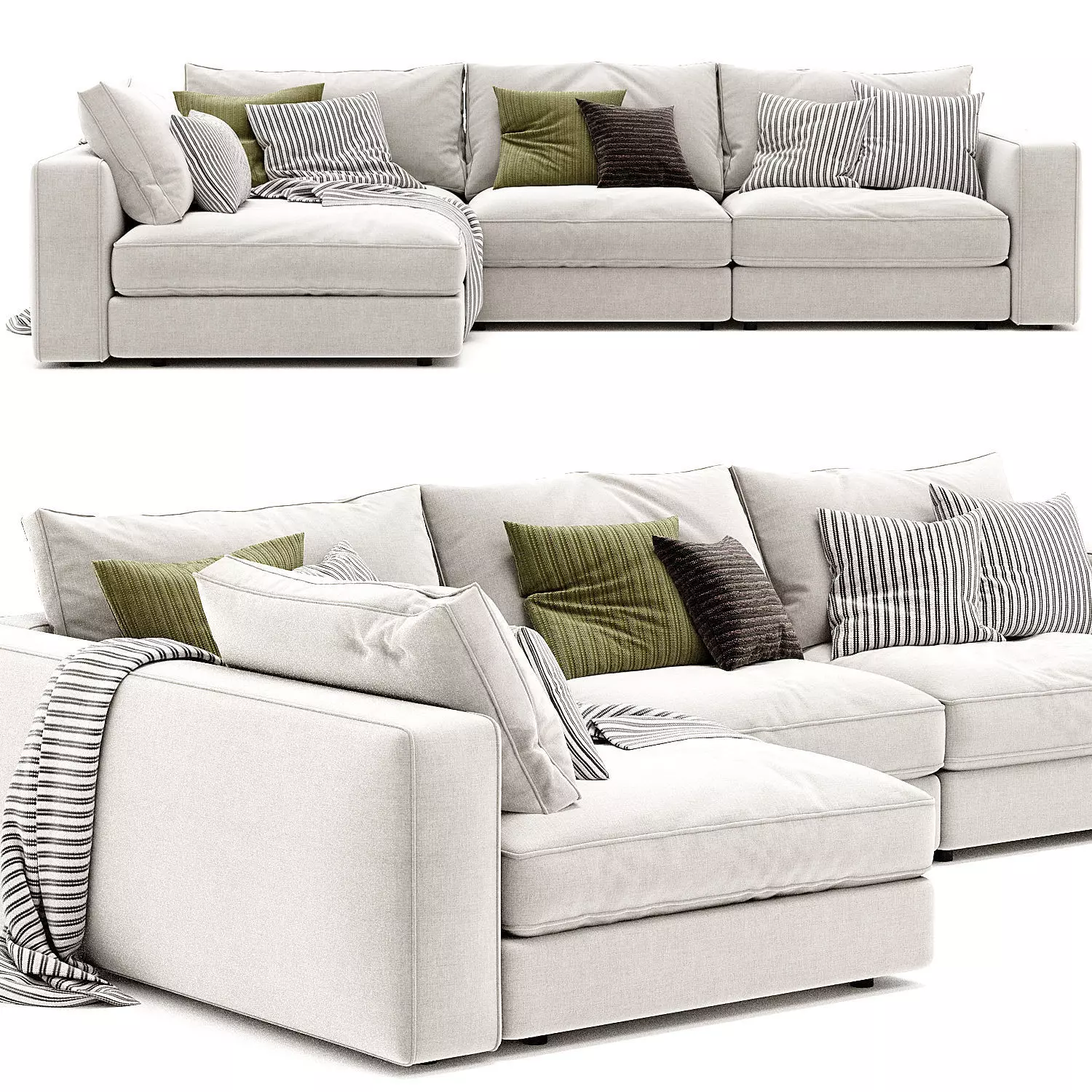 Blanche Soho Sofa 3D model_0