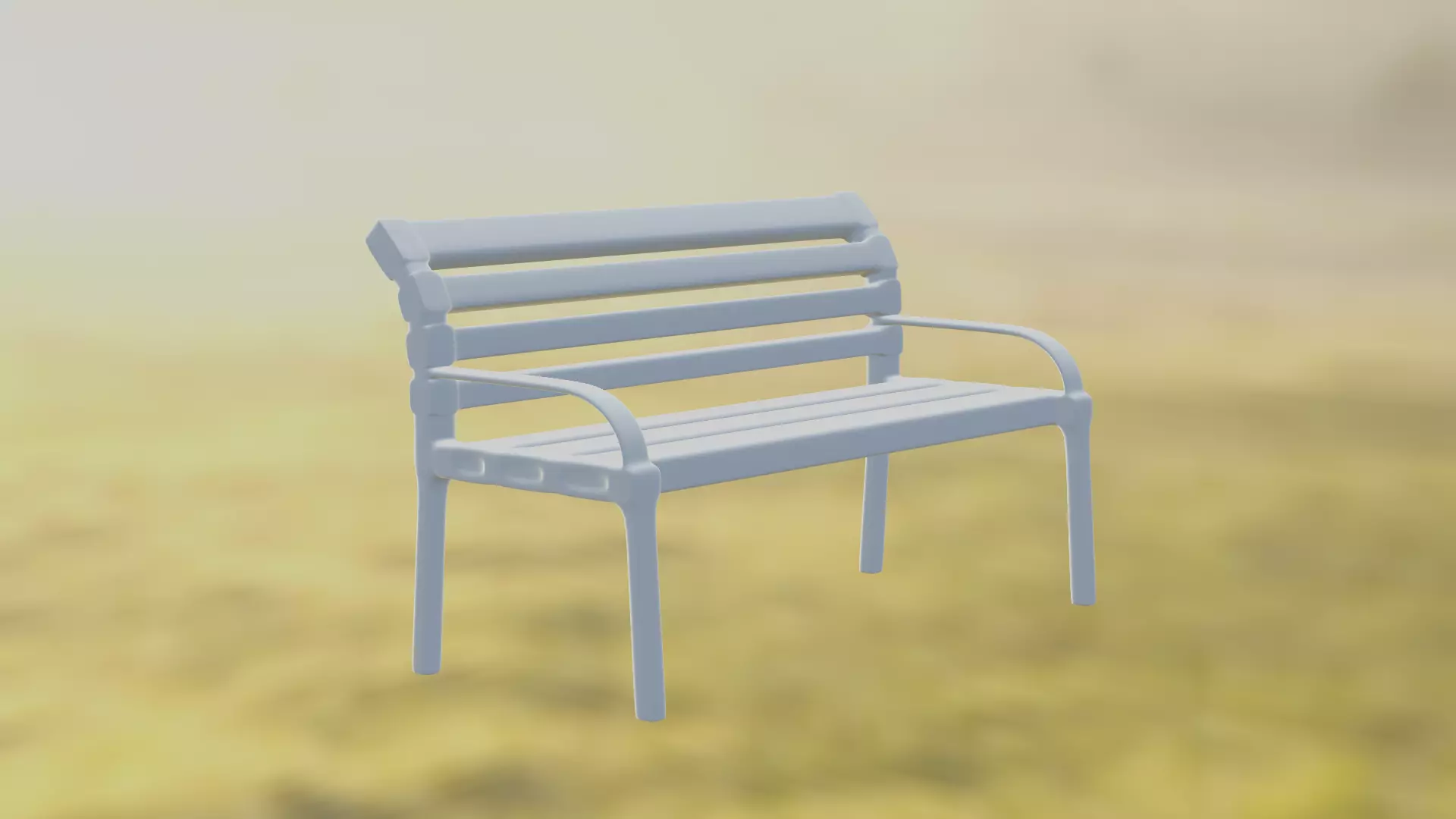Park Bench LOW and HIGH POLY Free low-poly 3D model