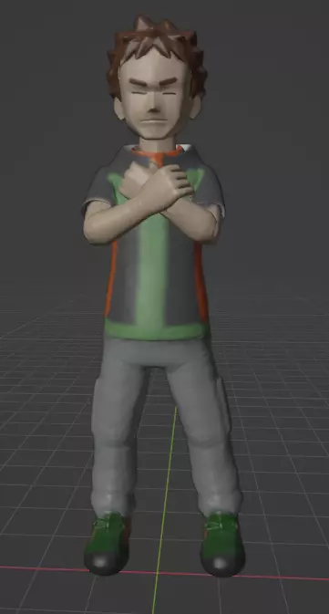 gym leader brock  3D print model_0