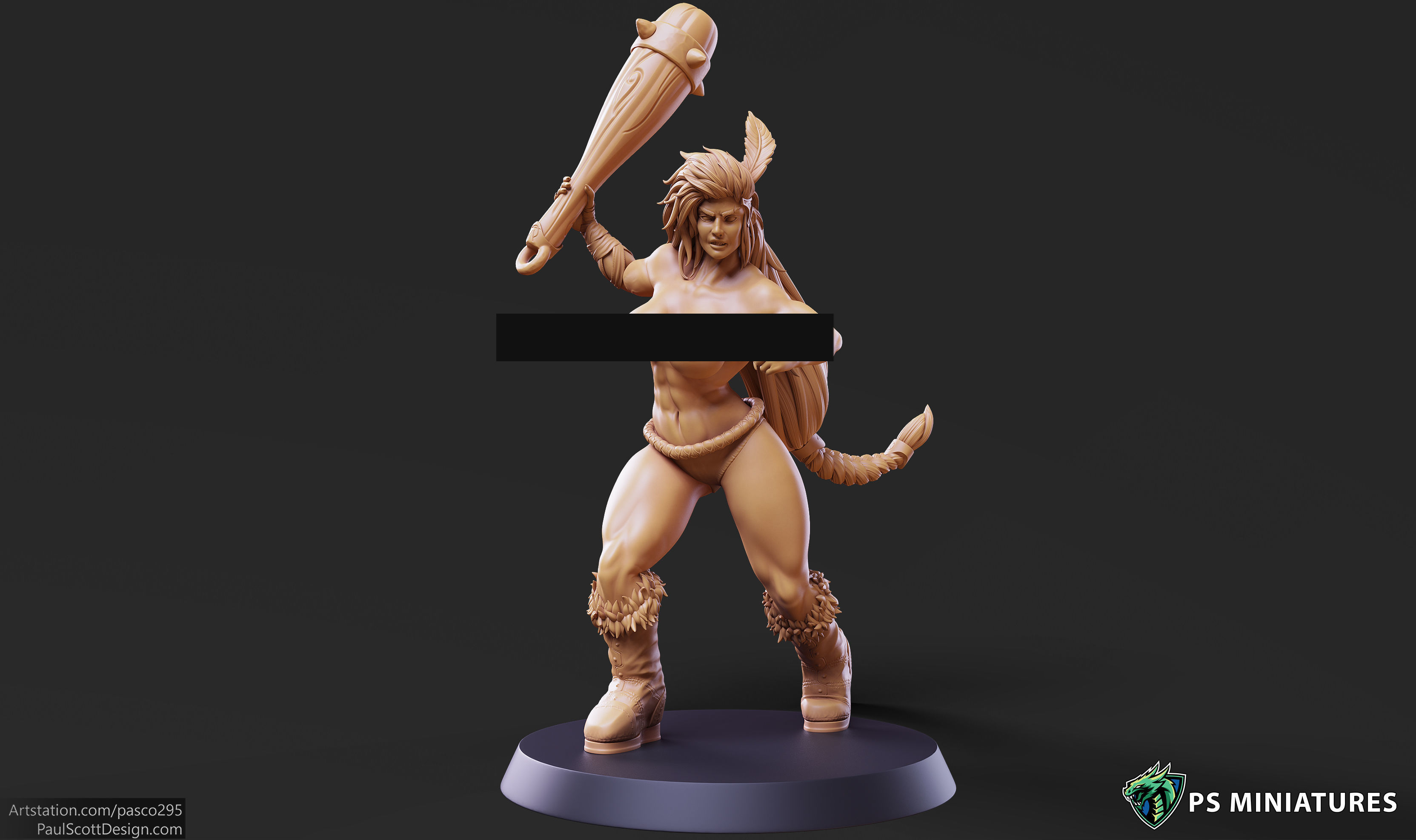 Barbarian Battlemaster Bundle and Pinups 3D print model_36