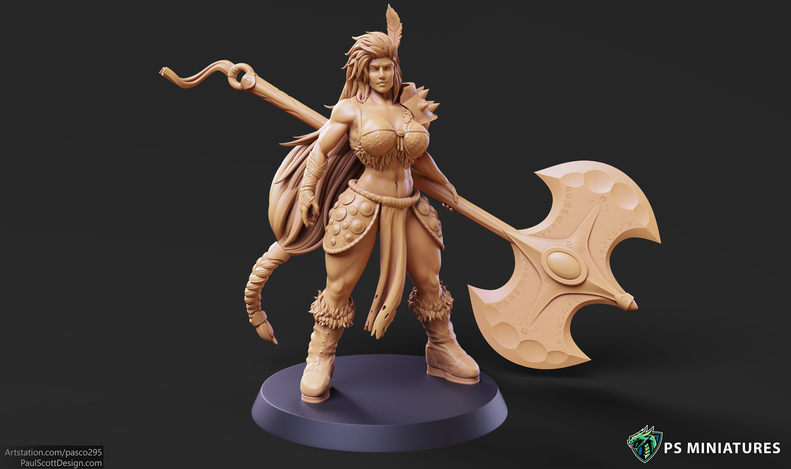 Barbarian Battlemaster Bundle and Pinups 3D print model_48