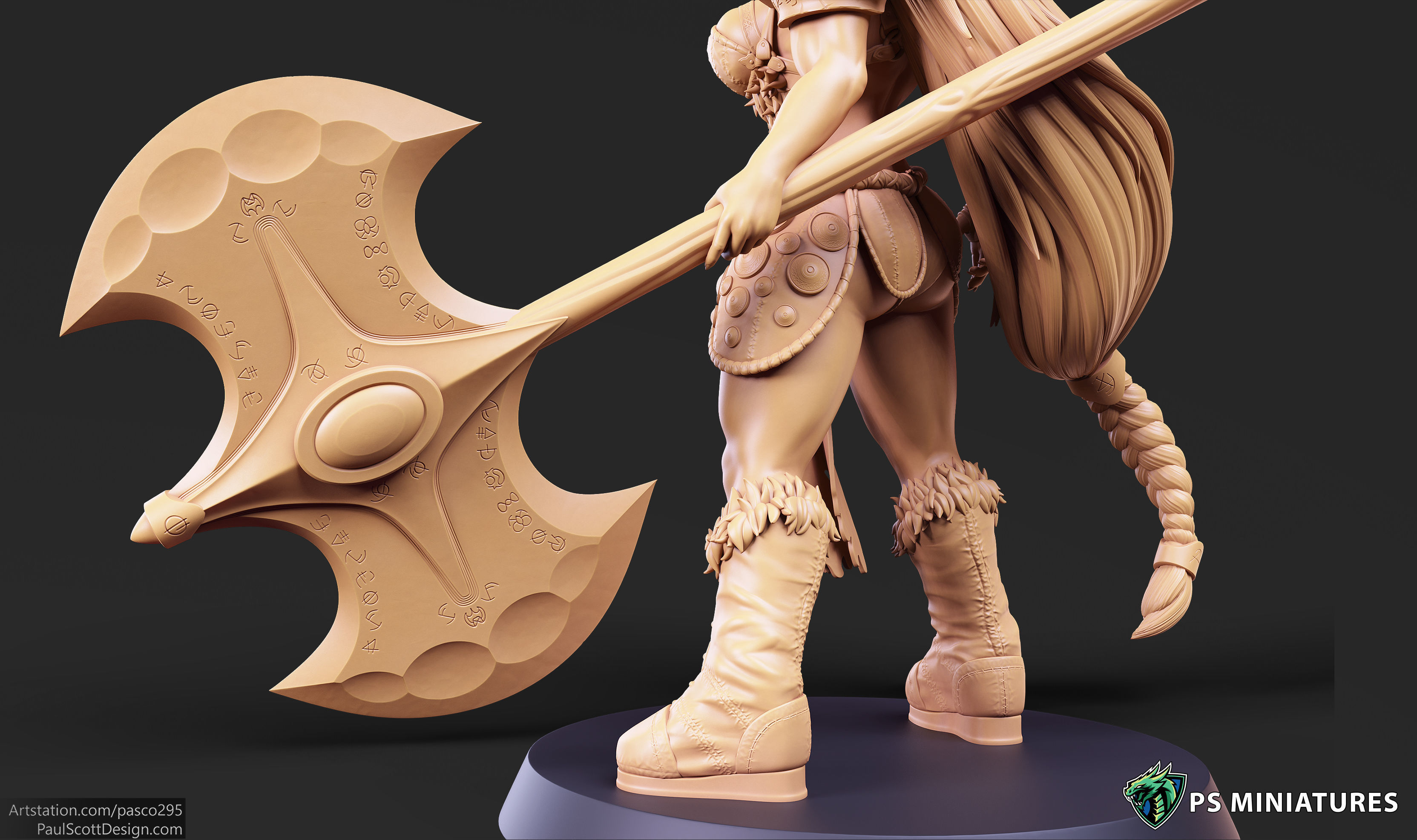 Barbarian Battlemaster Bundle and Pinups 3D print model_55