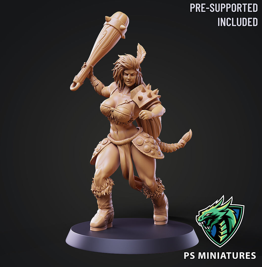 Barbarian Battlemaster Bundle and Pinups 3D print model_38