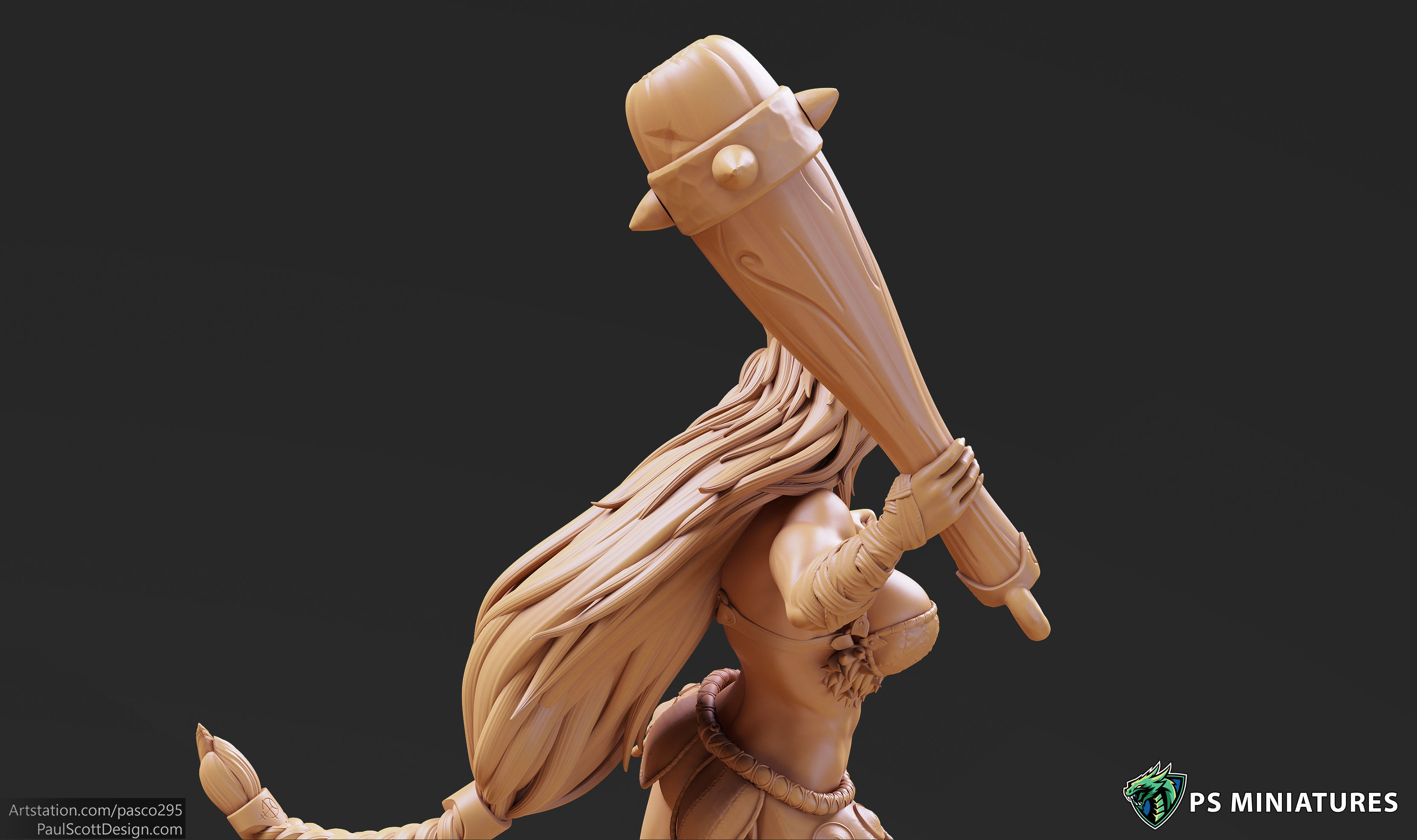 Barbarian Battlemaster Bundle and Pinups 3D print model_45