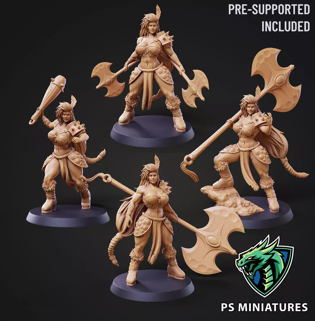 Barbarian Battlemaster Bundle and Pinups 3D print model_0