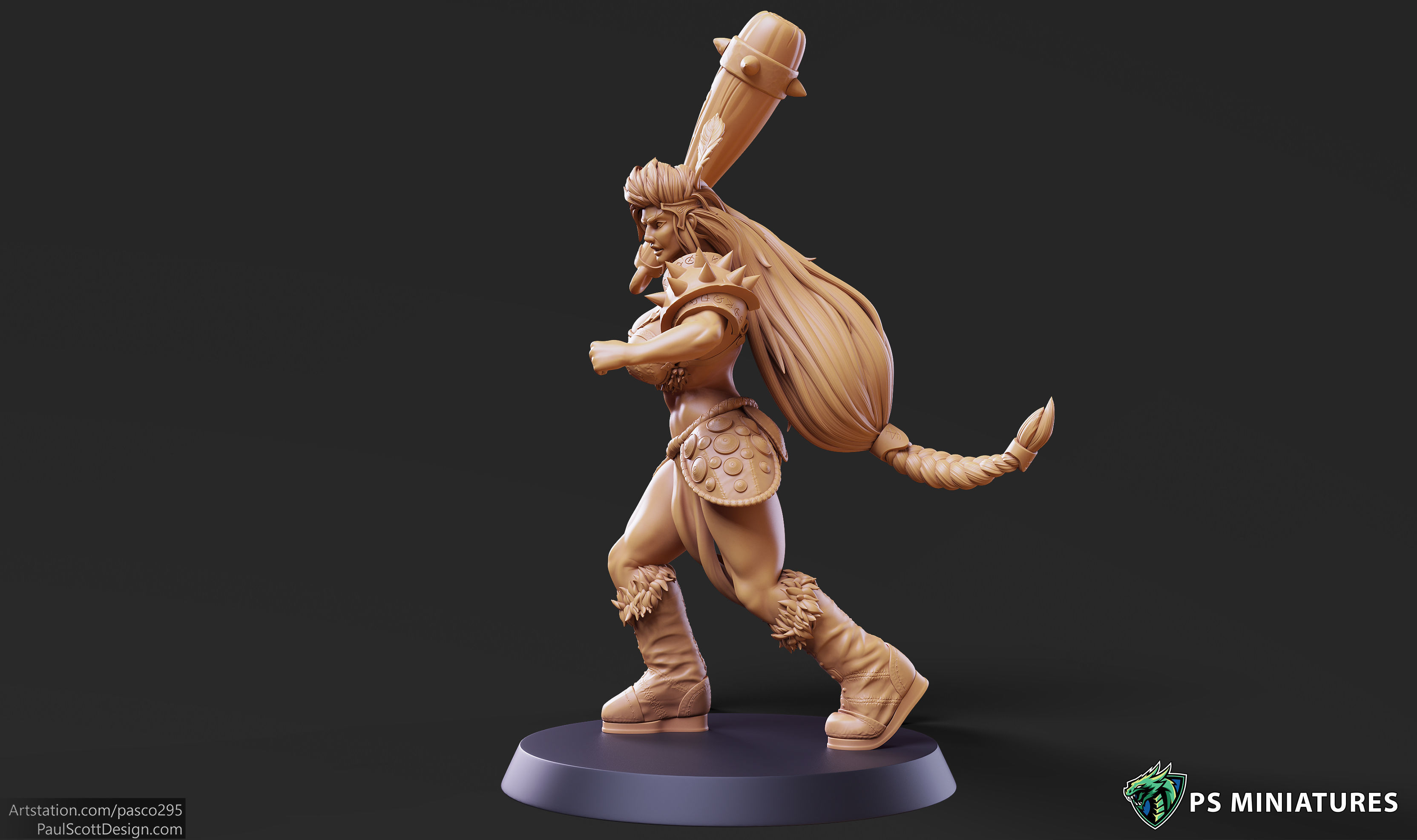Barbarian Battlemaster Bundle and Pinups 3D print model_41