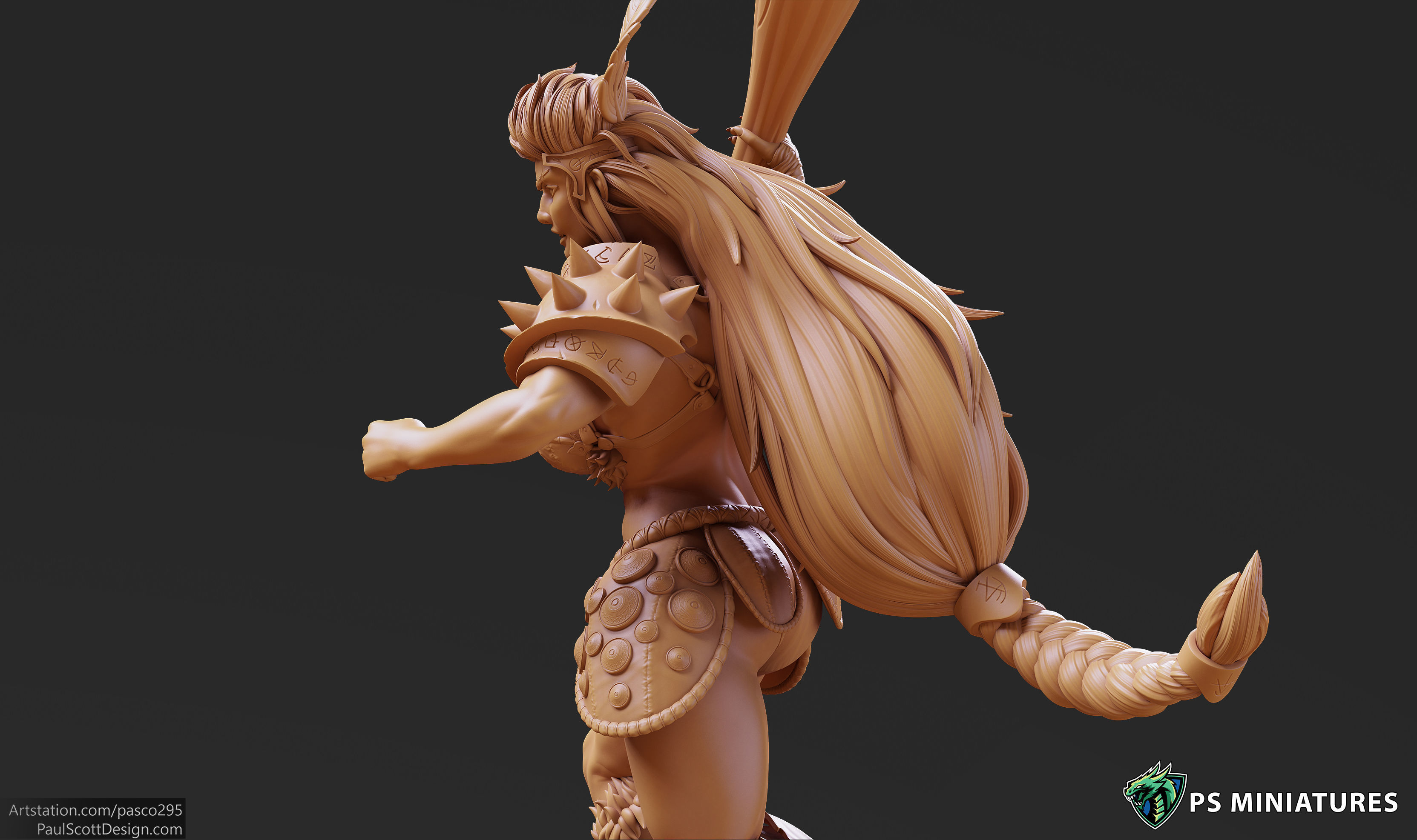 Barbarian Battlemaster Bundle and Pinups 3D print model_43