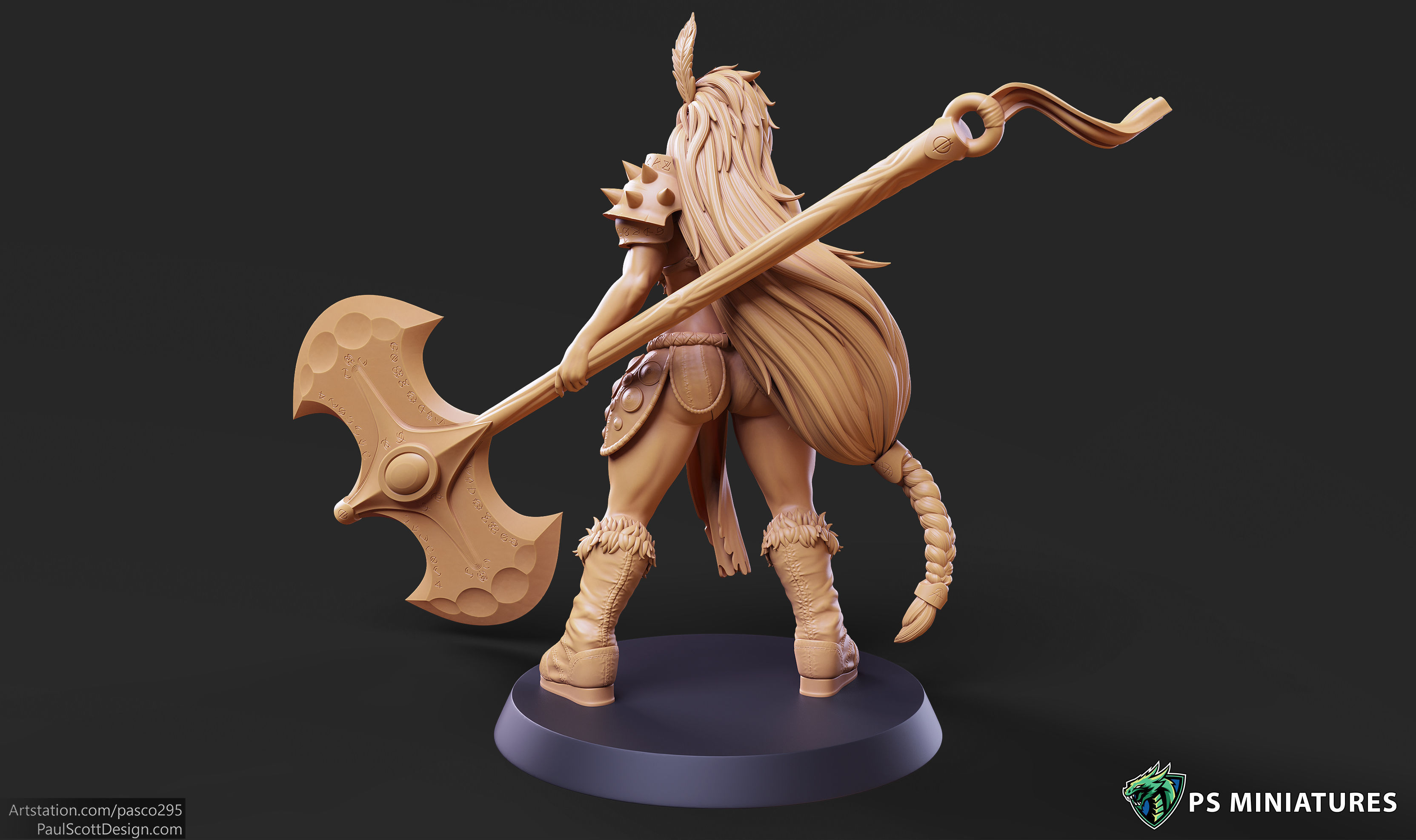 Barbarian Battlemaster Bundle and Pinups 3D print model_49