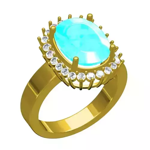 Cushion Cut Diamond Cluster Ring