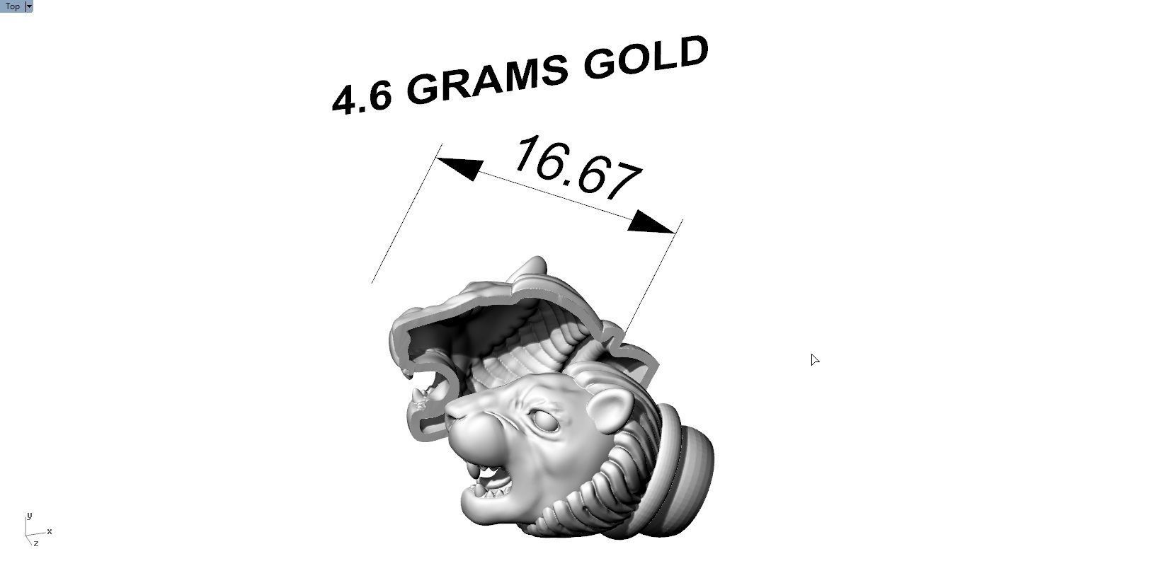 LION BANGLE 3D print model_8