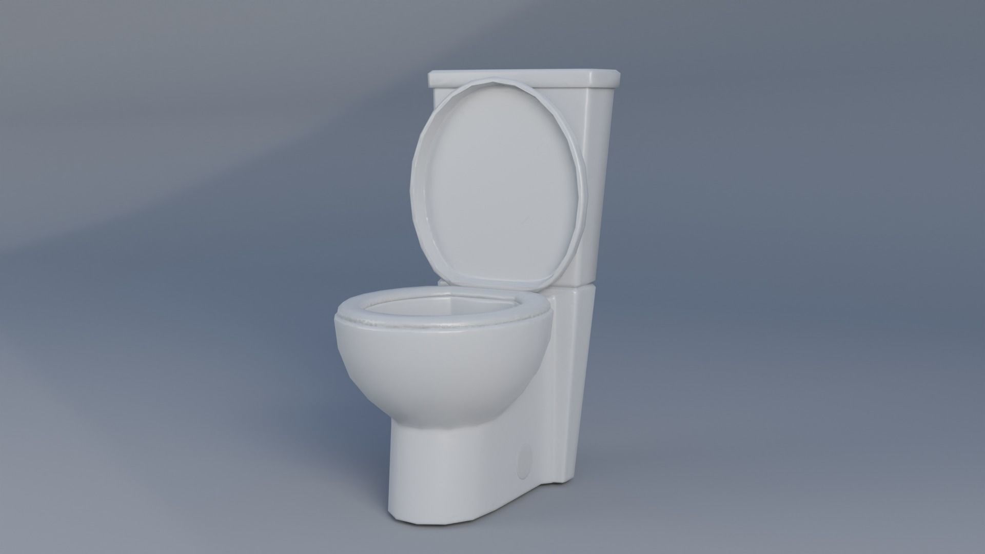 Toilet seat Low-poly 3D model_1
