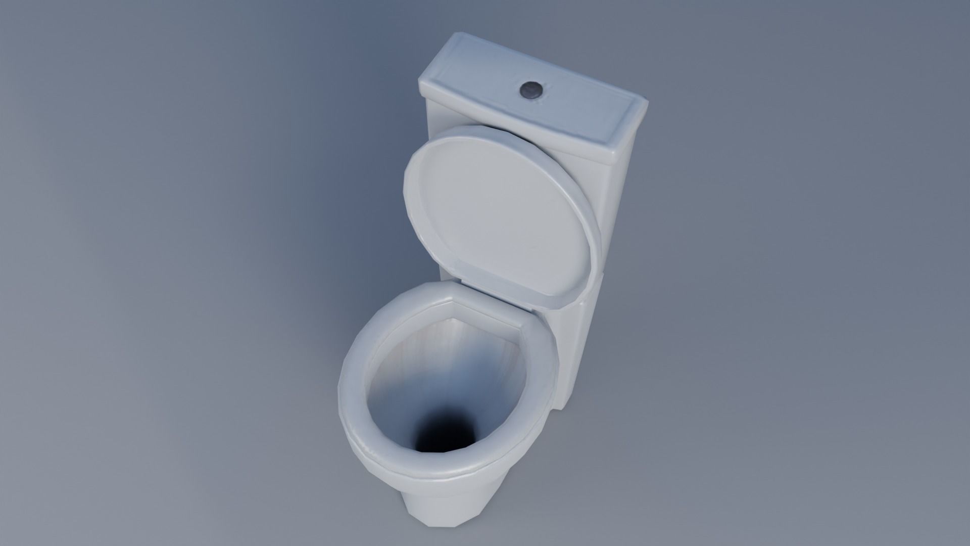 Toilet seat Low-poly 3D model_2