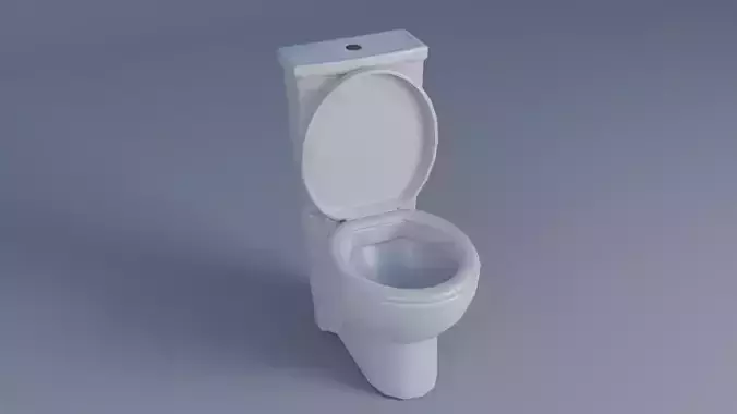 Toilet seat Low-poly 3D model