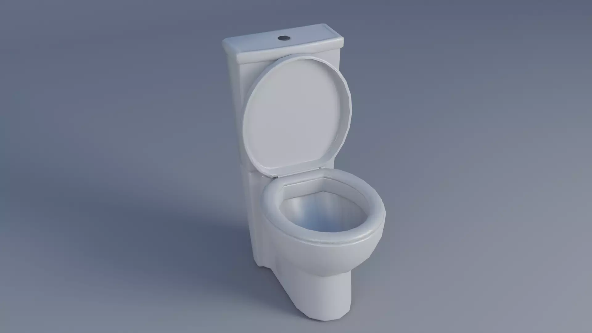 Toilet seat Low-poly 3D model_0
