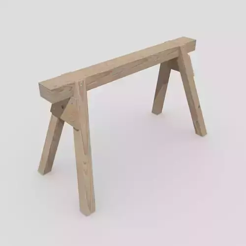 Trestle Support Low-poly 3D model