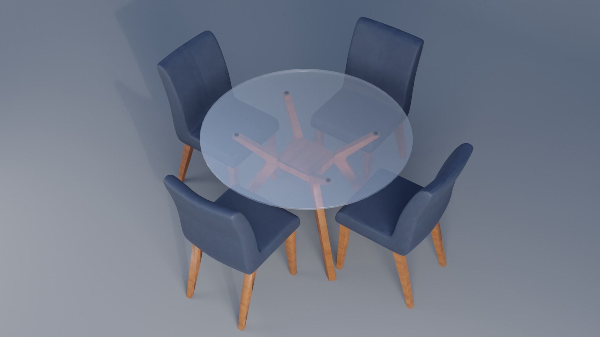 Dining Table Low-poly 3D model_1