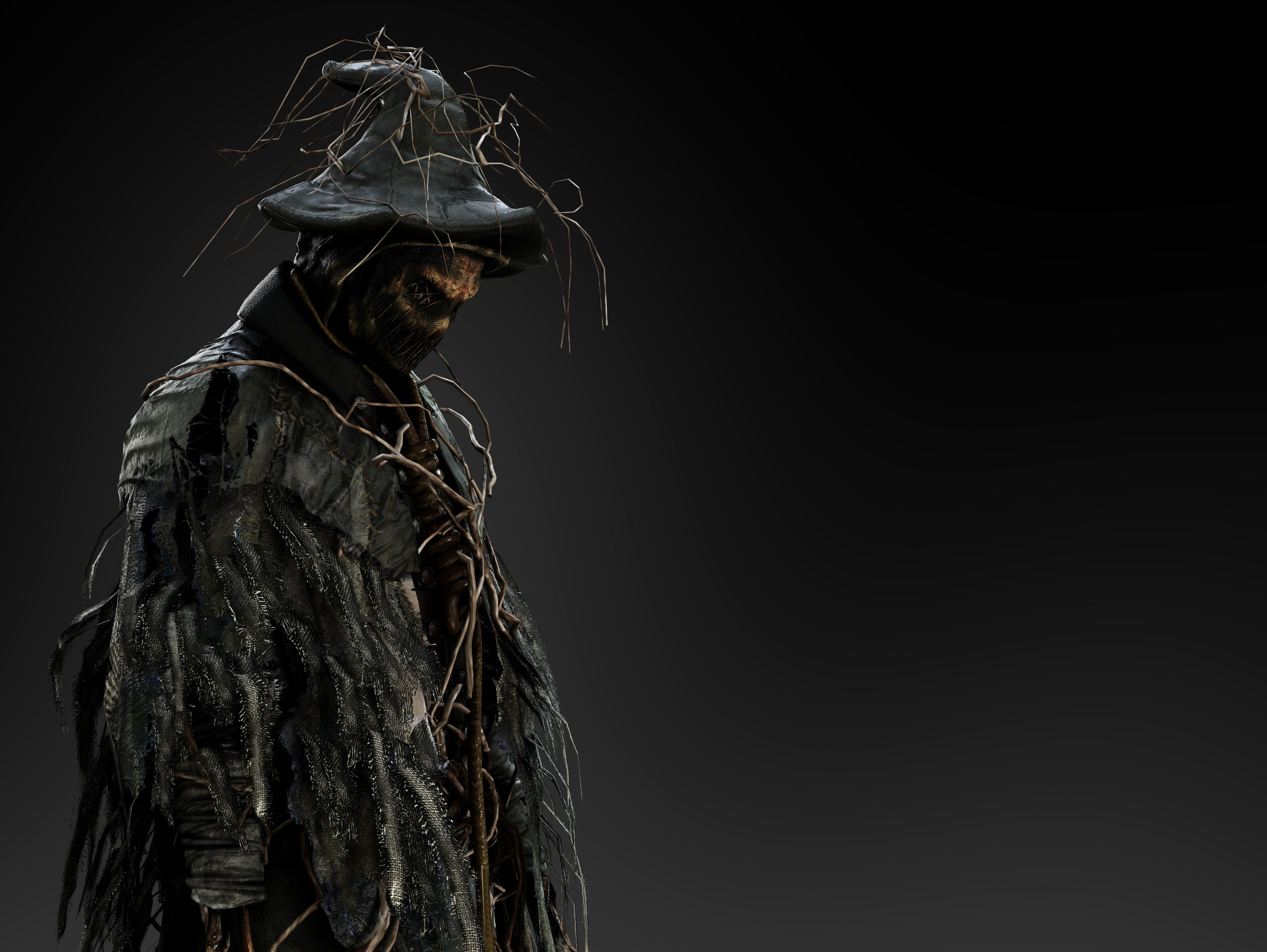 Scarecrow Low-poly 3D model_8