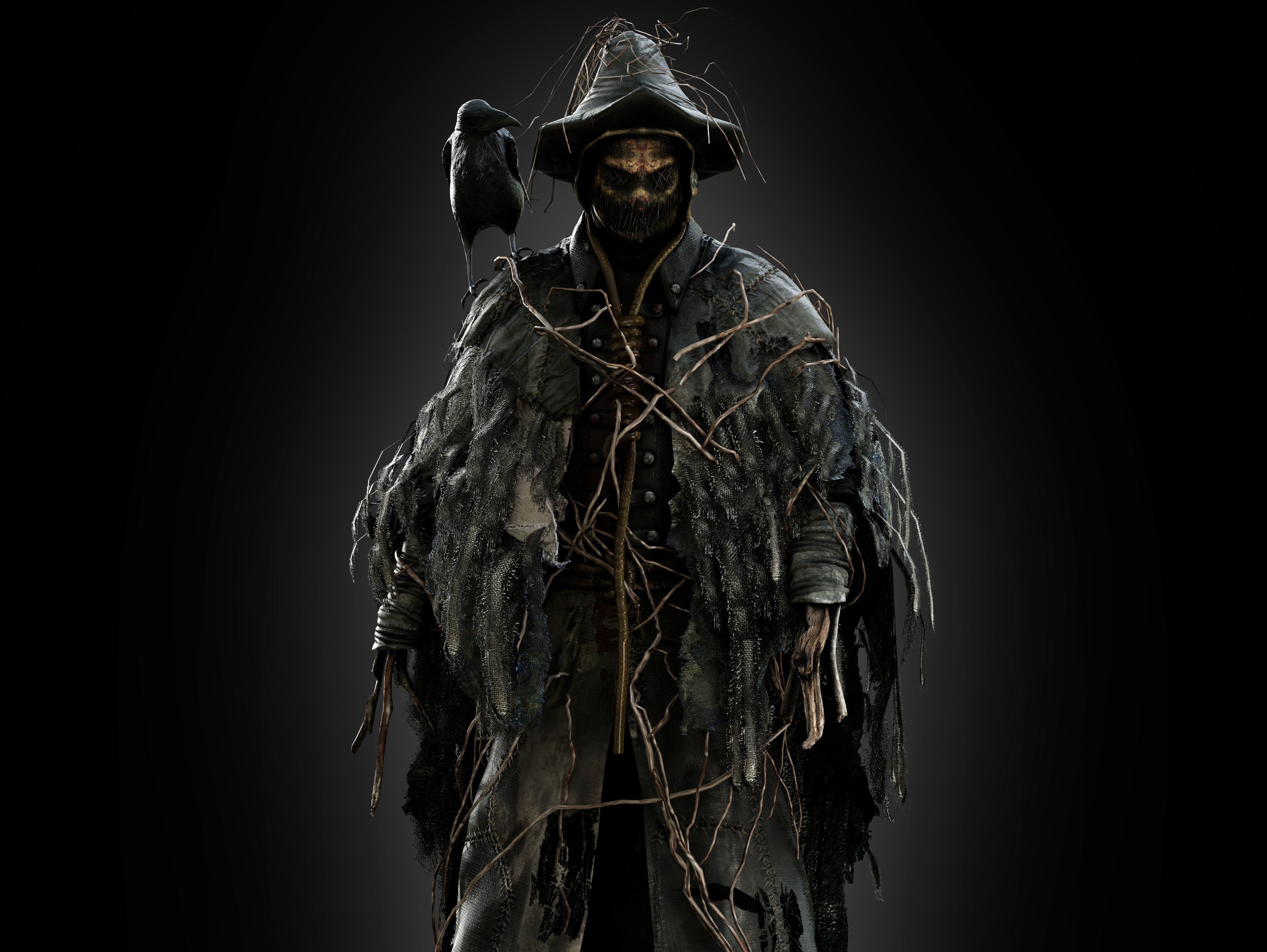 Scarecrow Low-poly 3D model_2