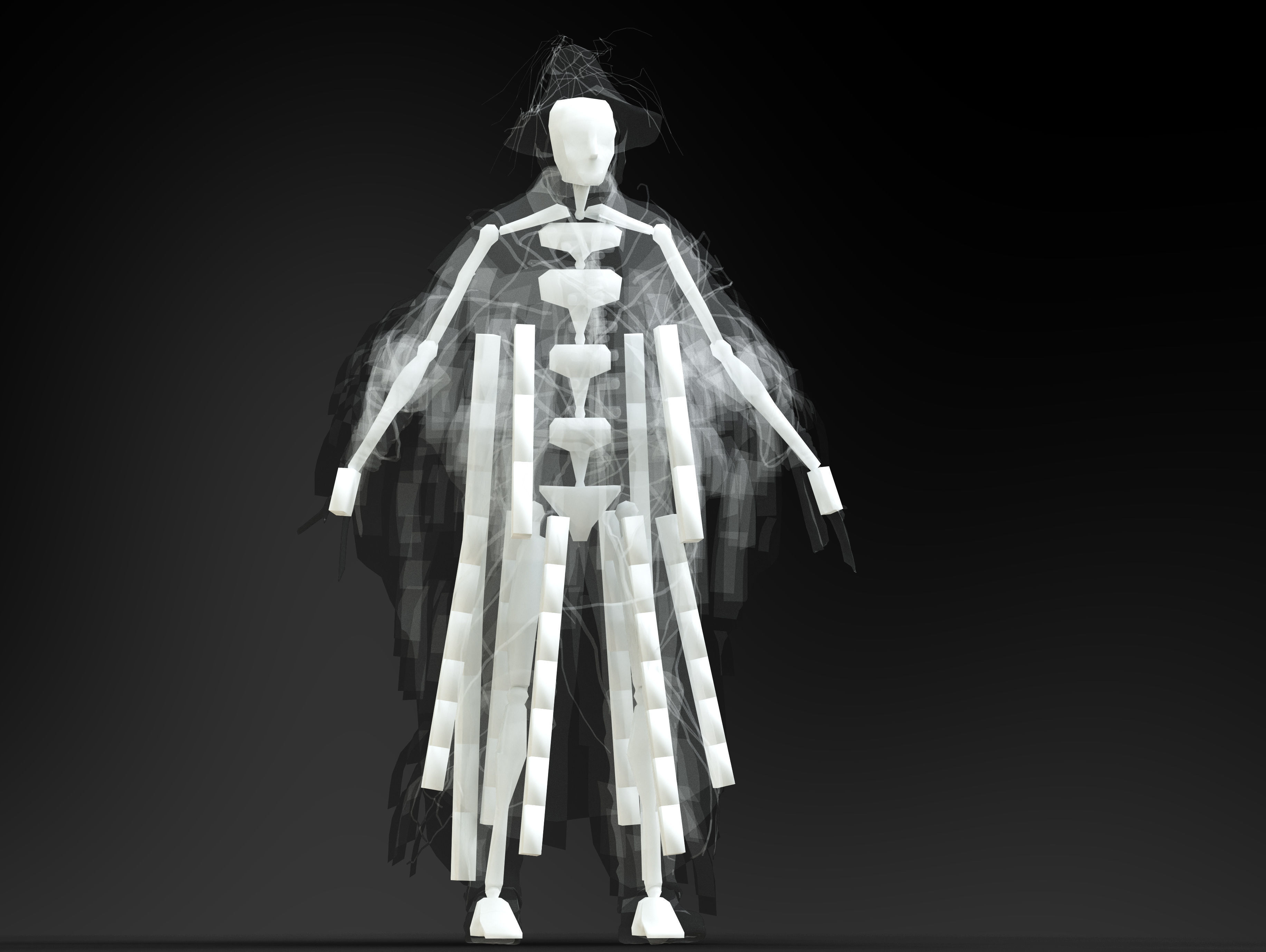 Scarecrow Low-poly 3D model_12