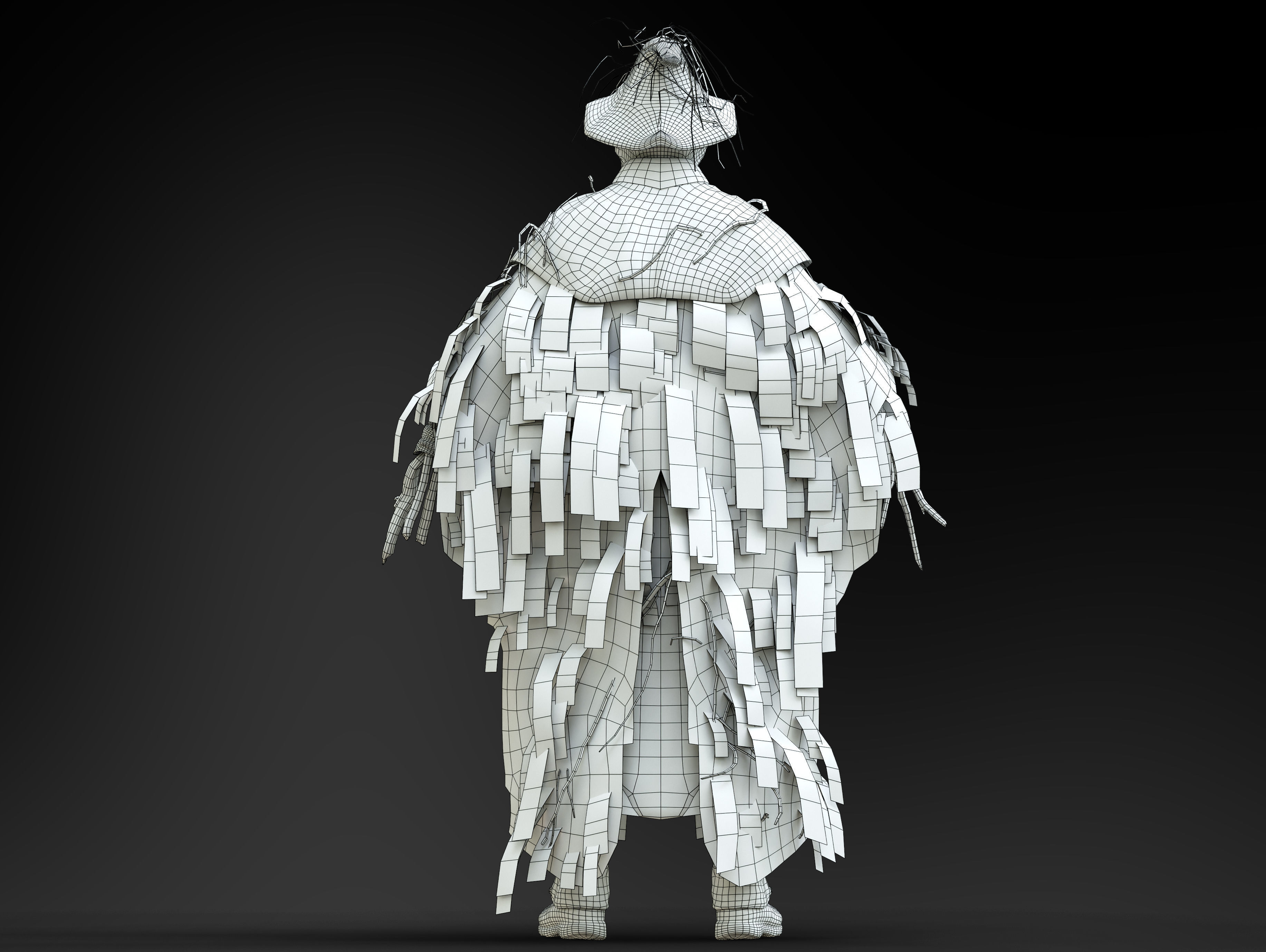 Scarecrow Low-poly 3D model_11