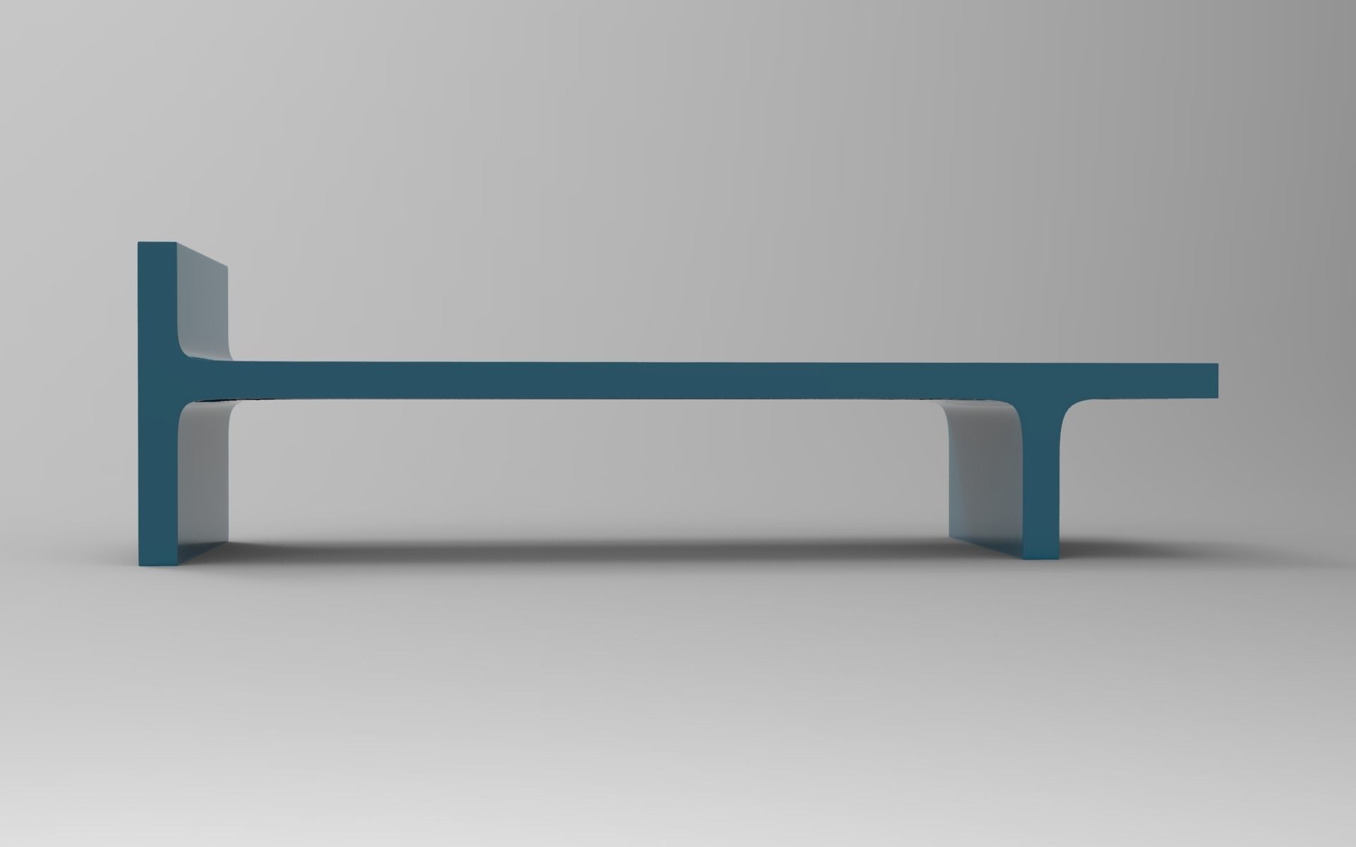 Dari Bench Low-poly 3D model_4