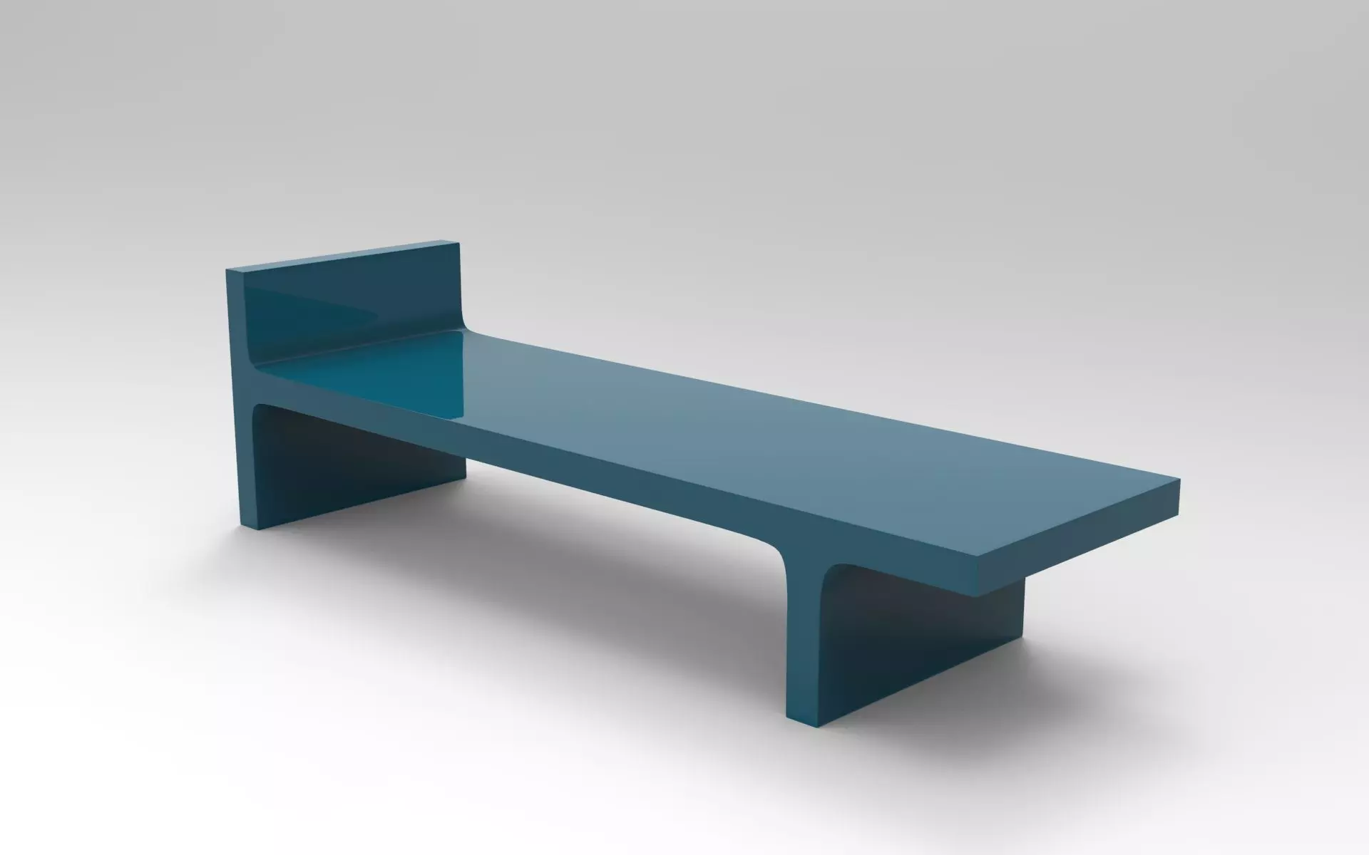Dari Bench Low-poly 3D model_0