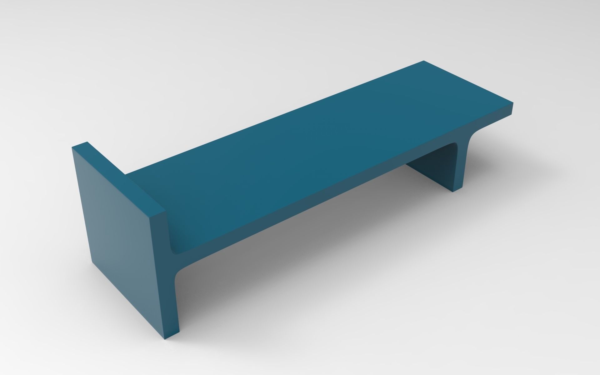 Dari Bench Low-poly 3D model_1